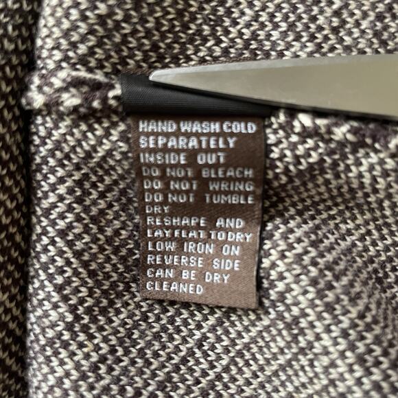 J. McLAUGHLIN Size Large Brown Knit Front Zip Long Sleeve Tunic Sweater Dress - Picture 6 of 6